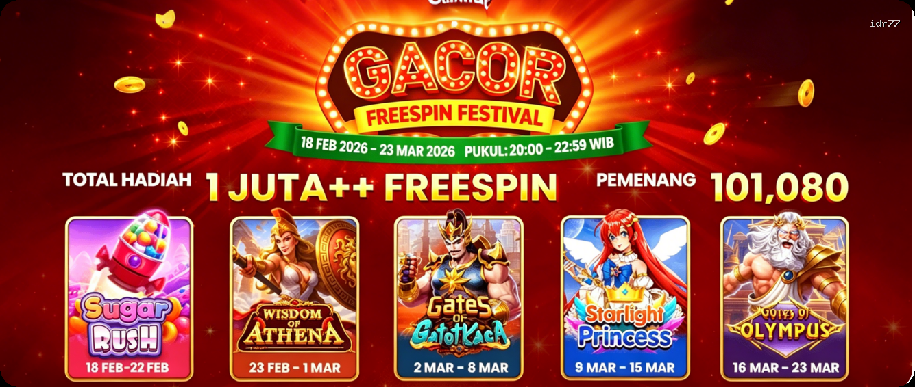 Login idr77 Sekarang Bonus Melimpah
